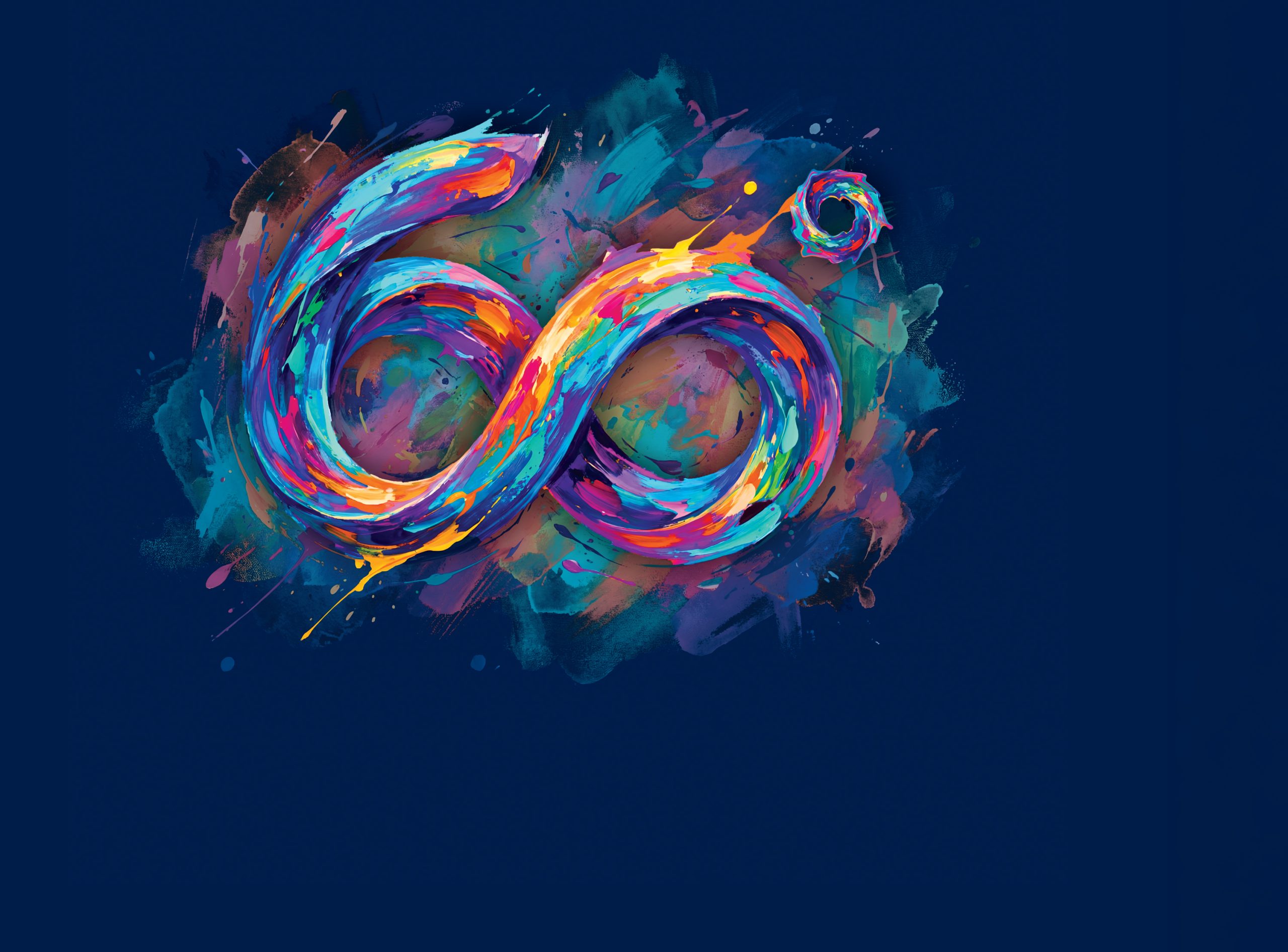 Elaborazione artistica del logo del 60th di PRAXI